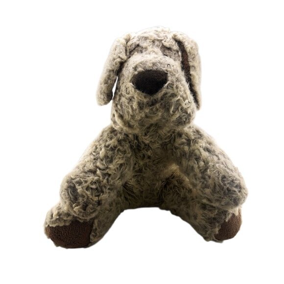 Russ Berrie Flurly Plush Dog Shaggy Curly Brown/Gray Stuffed Animal 12" - Picture 1 of 6